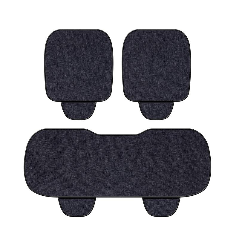 Set Cuscini per Sedile Auto in Lino per Tutte le Stagioni: Set Universale in Tre Pezzi per Sedili Anteriori (Guidatore/Passeggero) e Posteriori