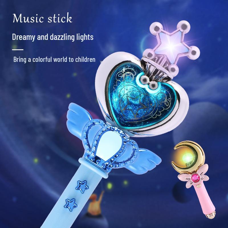 LED Light-Up Fairy Princess Wand with Music - Magical Toy for Girls