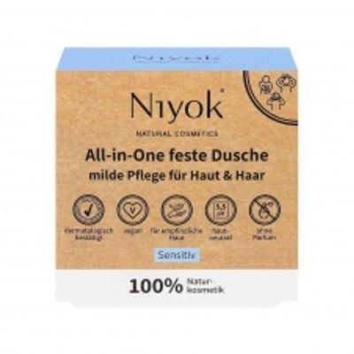 Nyok All-in-One Festes Haar- & Körperwaschmittel Sensitiv 80g