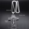 Punk Jesus Christ Necklace for Women Men Silver Color Stainless Steel Male Chain Biker Party Jewelry Corrente Masculina NZZ436S2