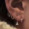 Geometric Stylish Rhinestone Earrings Set Alloy Four Piece Chic Set Jewelry