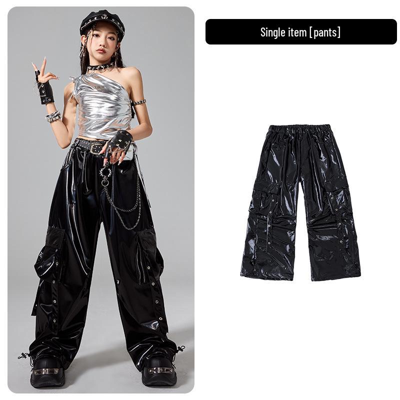 Girls' Trendy Street Dance Outfit - Jazz & Hip Hop Performance Set