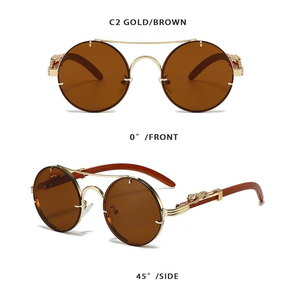 

Мужские Винтажные Круглые Солнцезащитные Очки Модные Двойная Переносица Разноцветные Линзы Женские Ретро Трендовые Брендовые Дизайнерские Роскошные Солнцезащитные Очки