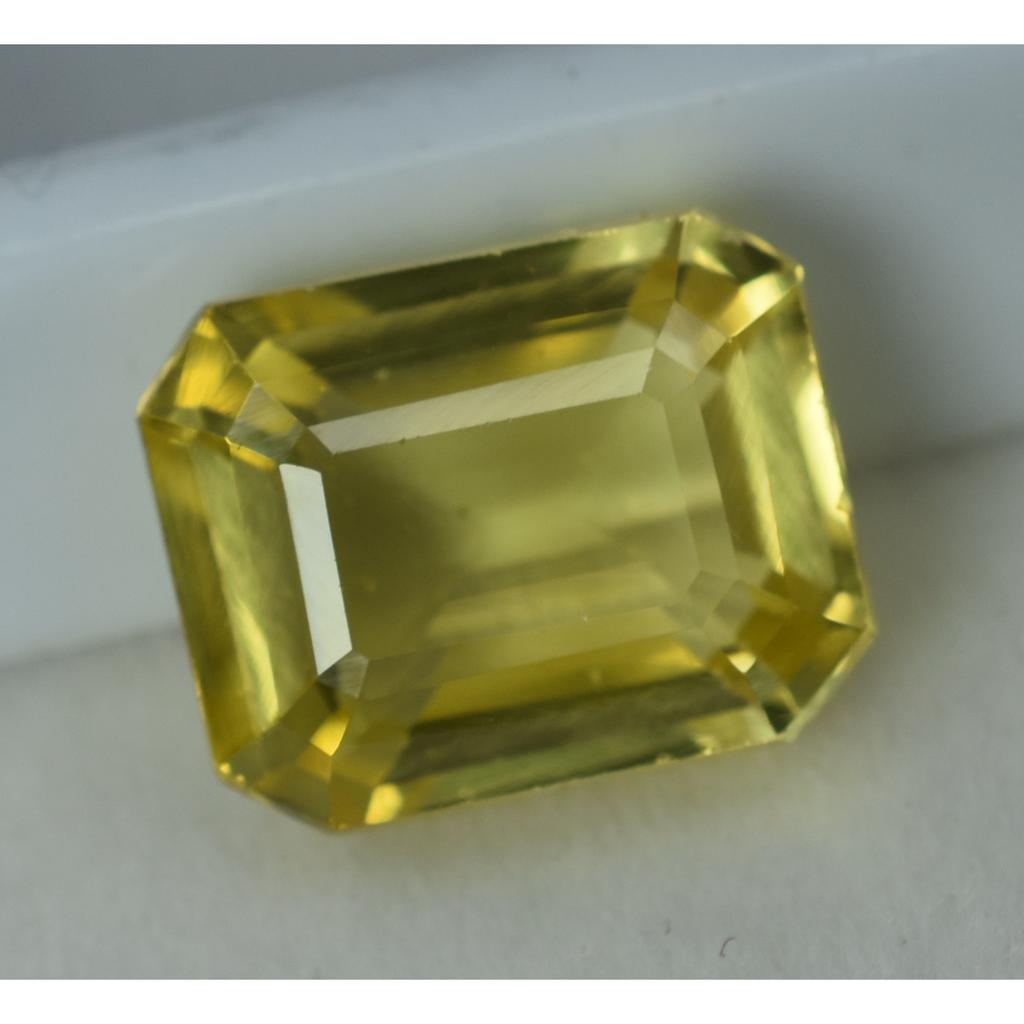 9.15 Ct Genuine Yellow Sapphire Emerald Cut Natural Loose Gemstone