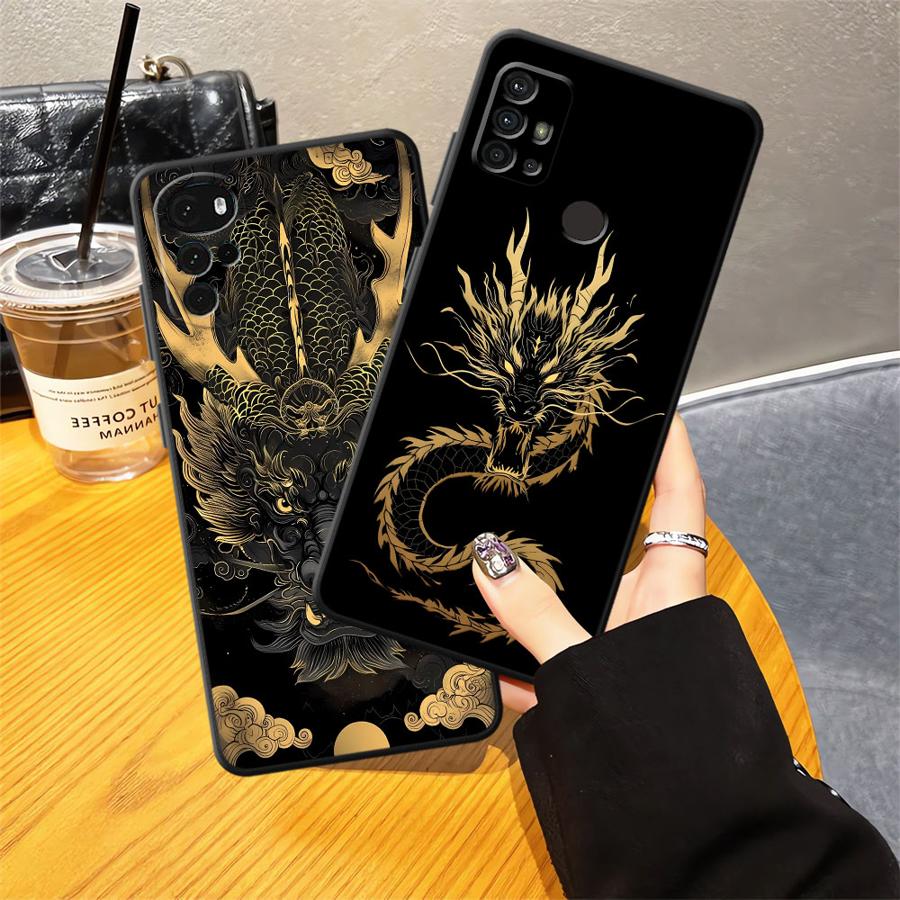 Cool Dragon Case for Motorola Moto G52 G60s G53 G30 G51 G73 Edge 20 Pro 30 Lite G22 Edge40 G50 G71 G32 Phone Cover