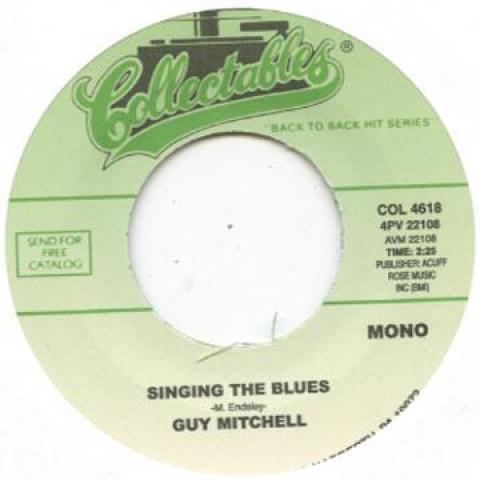 7inch Record GUY MICHELL - Singing The Blues / Heartaches By T COL4618 Collectables 1956 US Pop Used