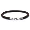 Braccialetto Fortunato Minimalista Unisex Corda Inossidabile Ipoallergenico Accessorio Casual da Spiaggia Per Coppie Braccialetto Corda Rosso Nero Joias
