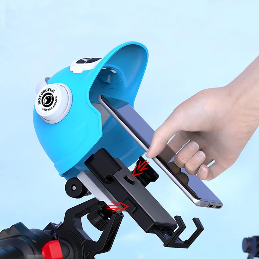 360° Rotation Sunshade Phone Holder for Motorbike Anti-Rain Adjustable Motorcycle Phone Holder Durable Motorbike Phone Mount