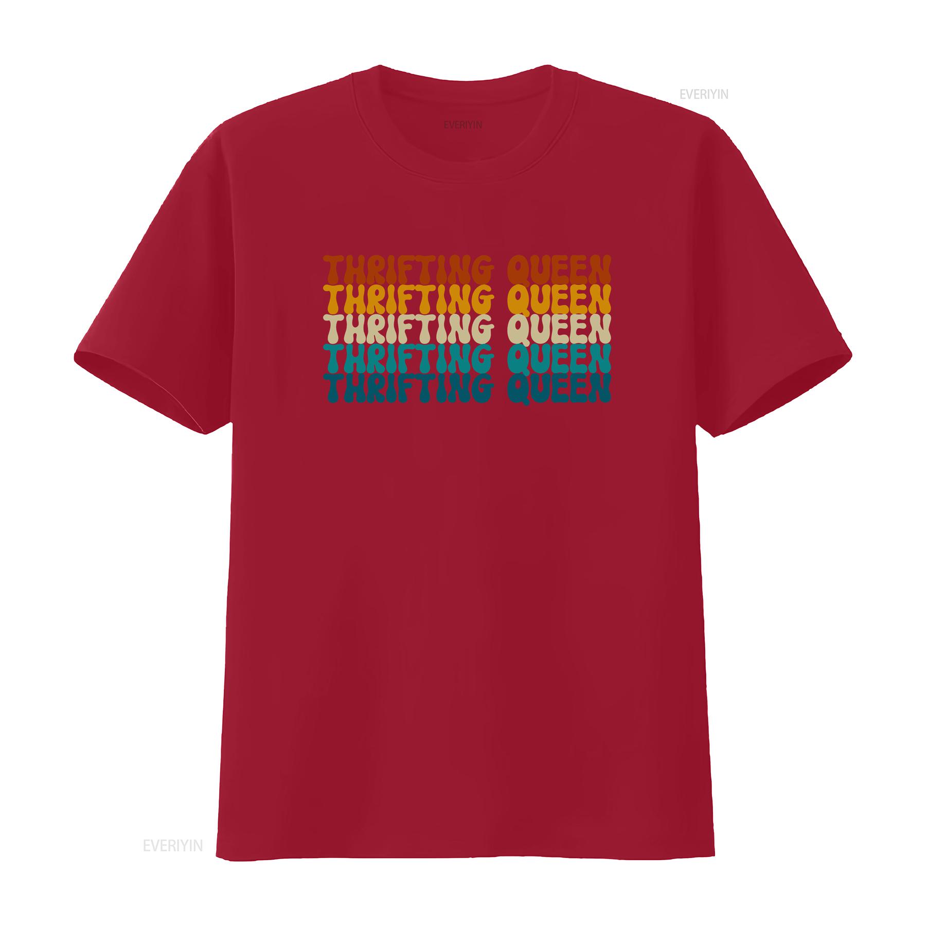 

Retro Thrifting Queen T Shirt for Thrifters Vintage Thrift Mom Yard Sale Lover Thrifted vintage Washed graphic streetwear S