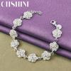 CHSHINE 925 Sterling Silver Rose Flower Chain Bracelet For Lovers Wedding Fashion Charm Jewelry