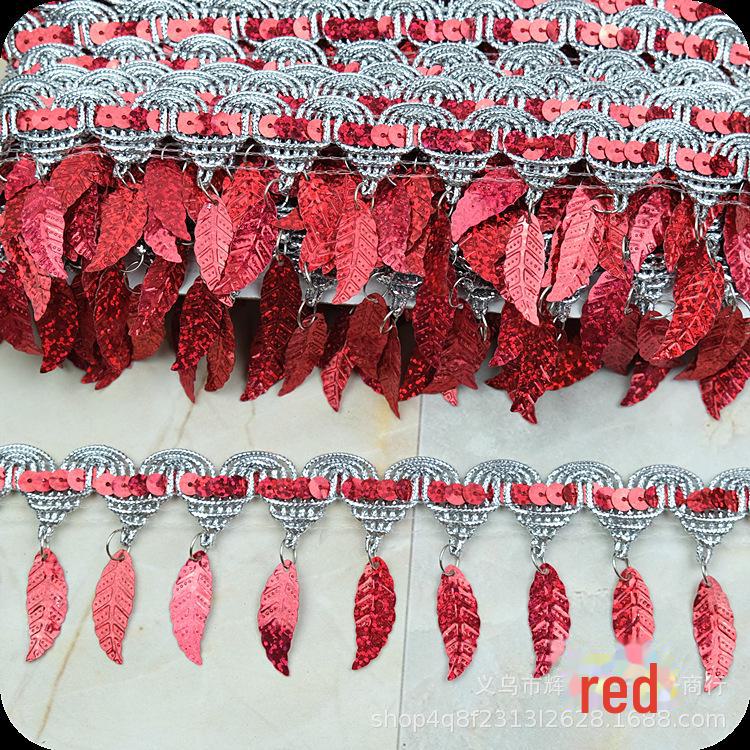 Pagoda Leaf Lace Tassel Trim - 9m: Decorative Fringe for Stage Dance Costumes