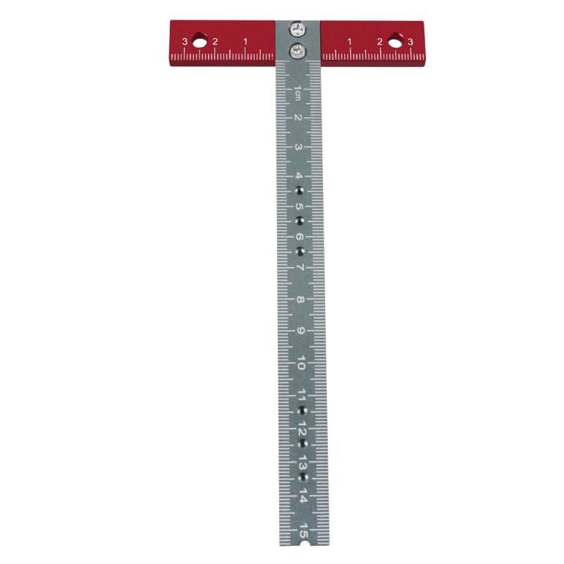 Aluminum Alloy Metric T-square Ruler 1Pc Durable Measuring and Marking Tool for Woodworking DIY Projects
