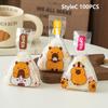 50/100 Pcs Cartoon Capybara Koala Triangle Rice Ball Packaging Bag Nori Onigiri Sushi Bag Sushi Making Mold Bento Accessories