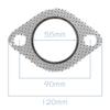 LOYELEY Muffler Gasket 4 Pieces Thickness 2mm Flange Gasket Turbo