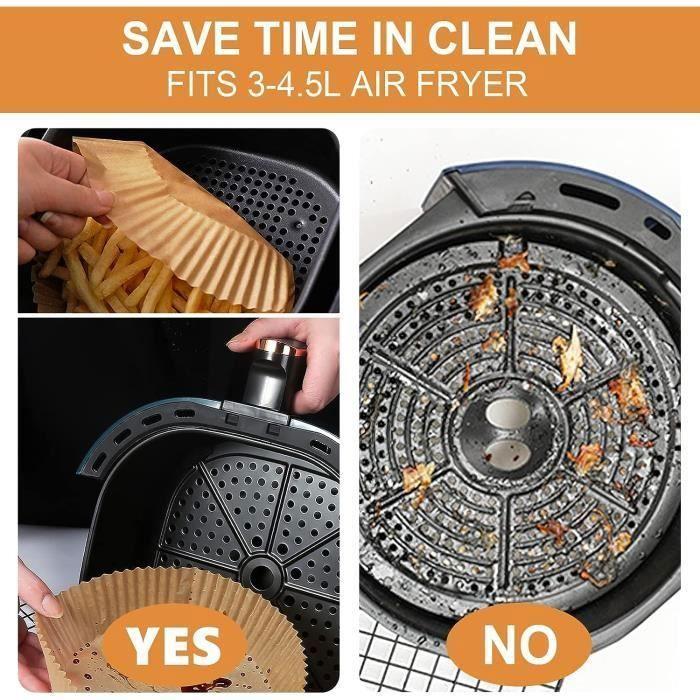 Bakplåtspapper för airfryer utan namn - 20 cm - 100 bitar - BPA-fritt - Brunt