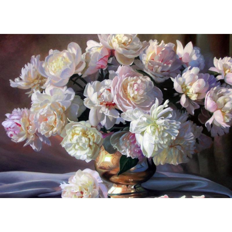 Framed Still Life Oil Painting Poster - Decorative Wall Mural with Kraft Paper