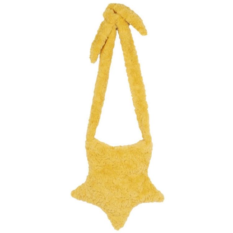 Star Shape Crossbody Bag Plush Inclined Shoulder Bag Portable Plush Shoulder Bag