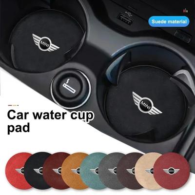 2PCS Car Coaster Water Cup Holder Antislip Pad Mat For MINI Cooper F55 F56 R60 R59 R58 R57 R56 R55 R53 R52 R50 One JCW Clubman