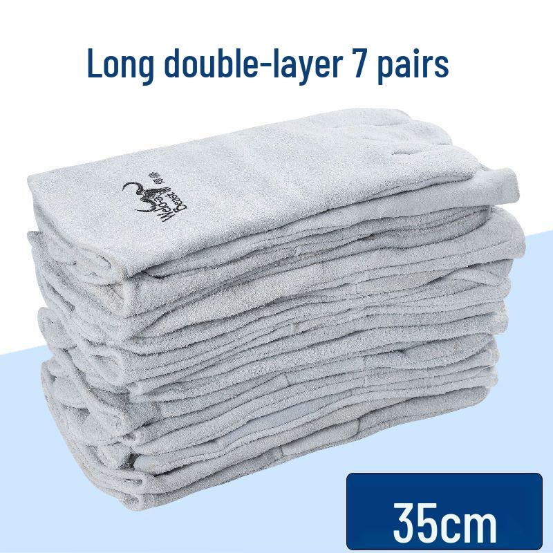 Cowhide Heat-Resistant Welding Gloves - Anti-Scald, Wear-Resistant, Long Labor Protection