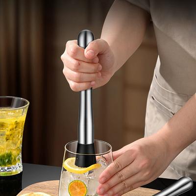 Stainless Steel Crushed Ice Hammer Multifunctional Popsicle Sticks Cocktail Swizzle Stick Fruit Lemon Tools Outdoor Tableware