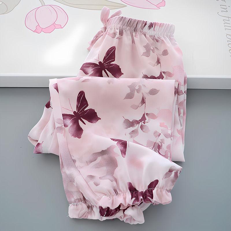 Children's Casual Mosquito Proof Pants Summer Thin Girls' Sleeping Pants Loose Outer Lantern Pants