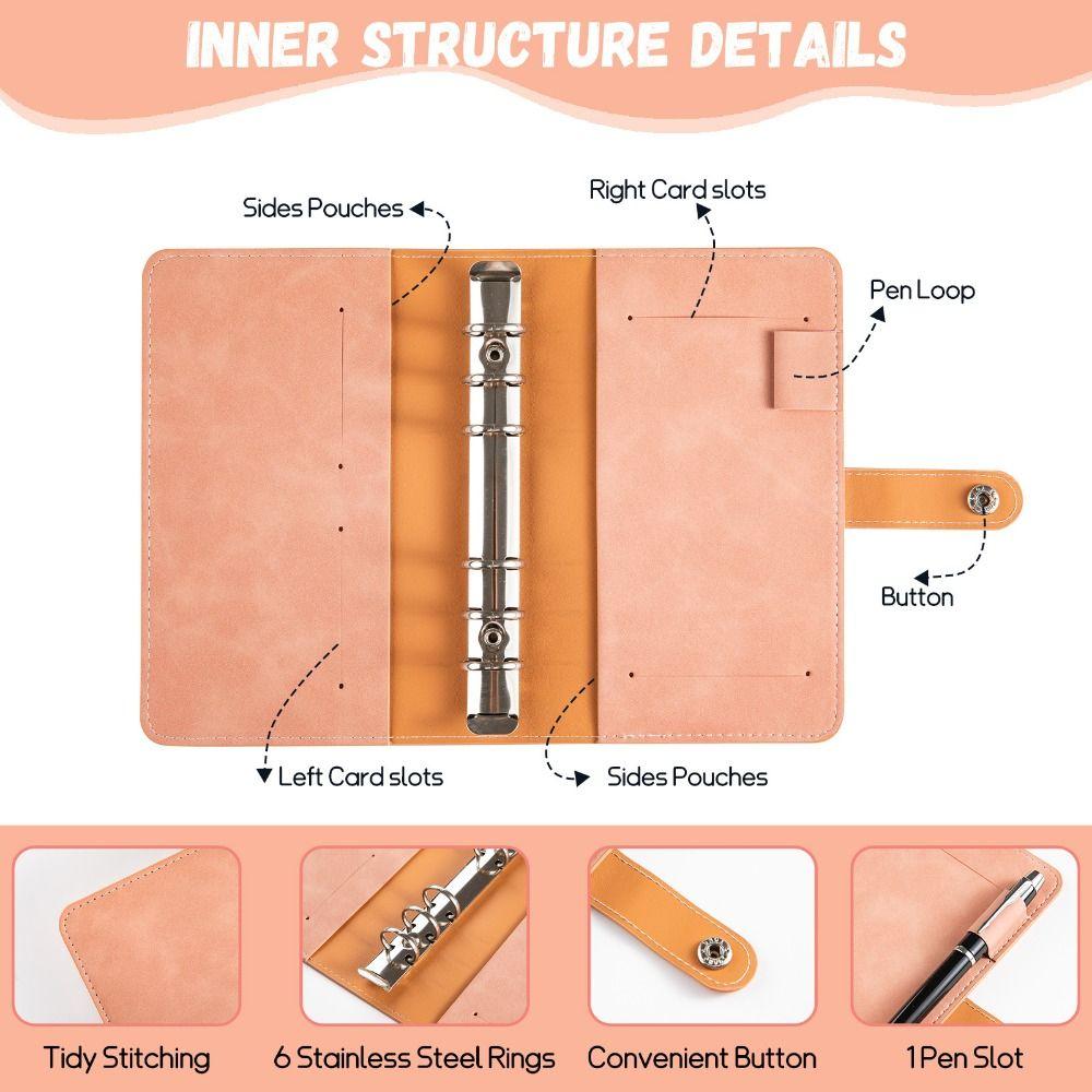 Reusable Binder Savings Book A6 Cash Stuffing Envelopes Binder