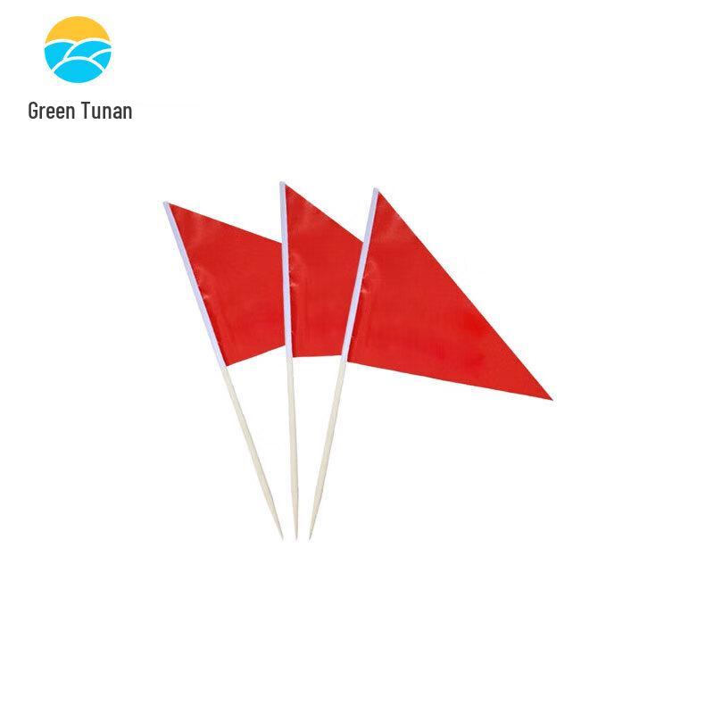 Green Triangular Ground Flag (10 Pack)