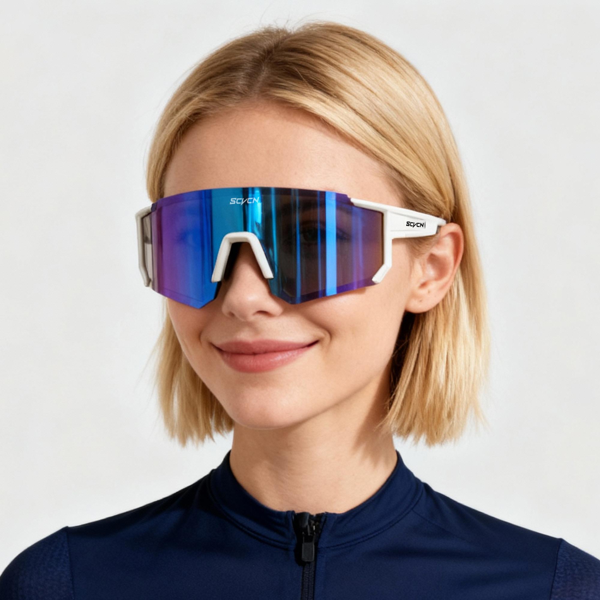 SCVCN Mode Sport Zonnebril UV400 Buiten Wandelen Rijden Hardlopen Bril Mannen MTB Fietsbril Vrouwen Racefiets Bril