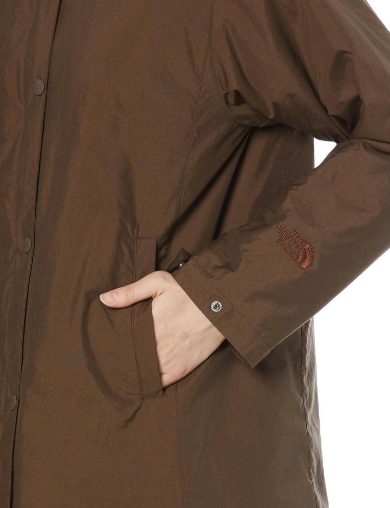 The North Face Compact Nomad Padded Slate Size L Women's Coat, Fleece, Windproof, Water-Repellent, Lightweight, Camping, Brown/Cappuccino,