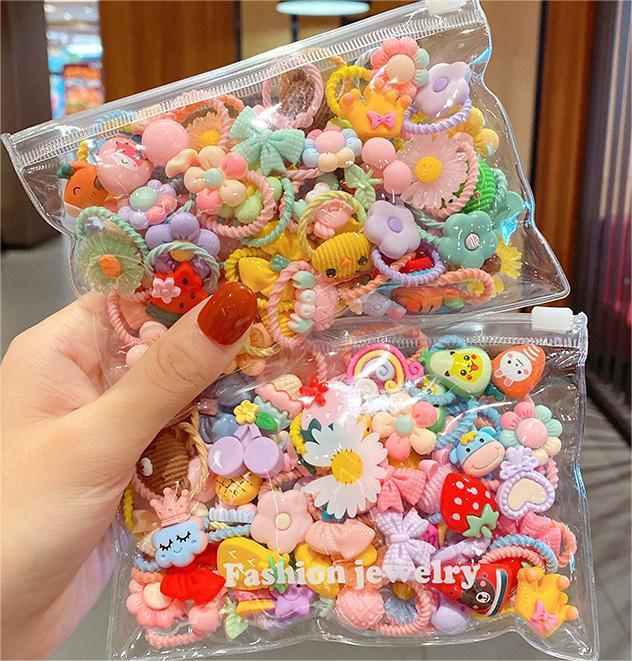 Sommer Niedliche Haargummis für Kinder - Kleine Gummibänder & Baby Haarringe