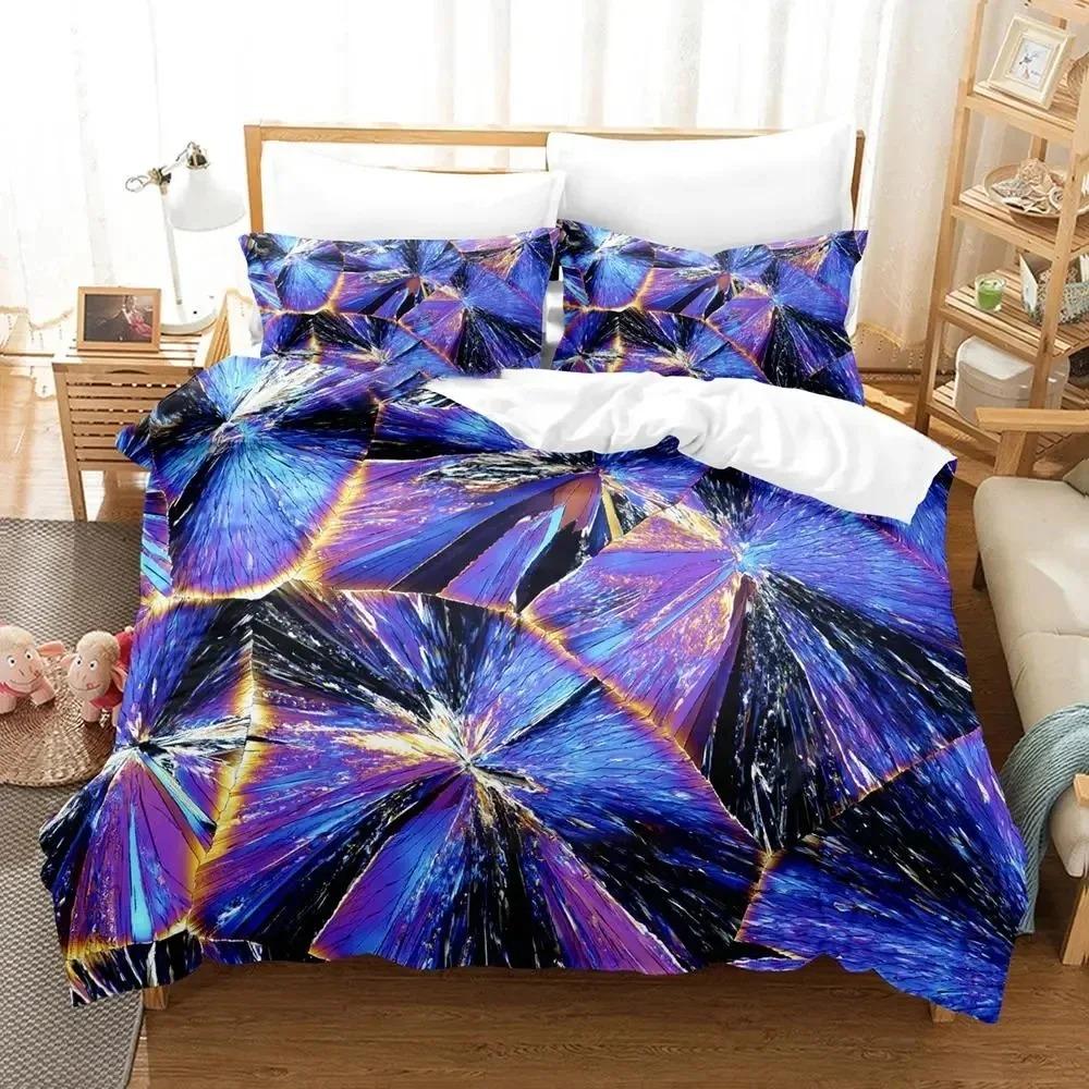 Artistic Crystal Bedding Set Boys Girls Twin Queen Size Duvet Cover Pillowcase Bed Boys Adult Fashion Home Textileextile