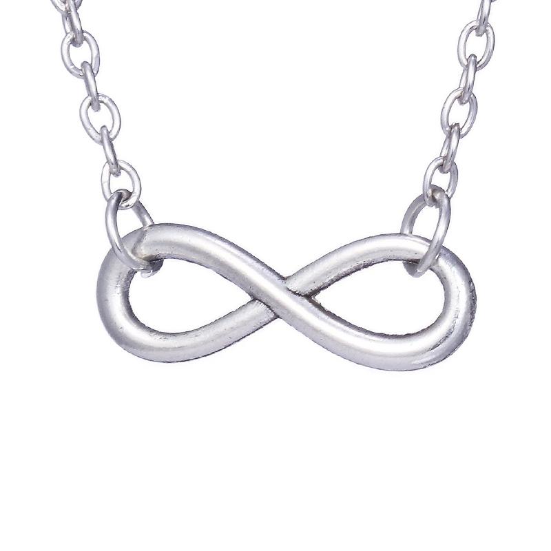 Fashion Jewelry Vintage Charm Infinite Love Eight characters Necklace For Women Gifts 50cm