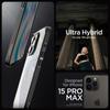 Spigen Ultra Hybrid Case for iPhone 15 Pro Max - Matte Black