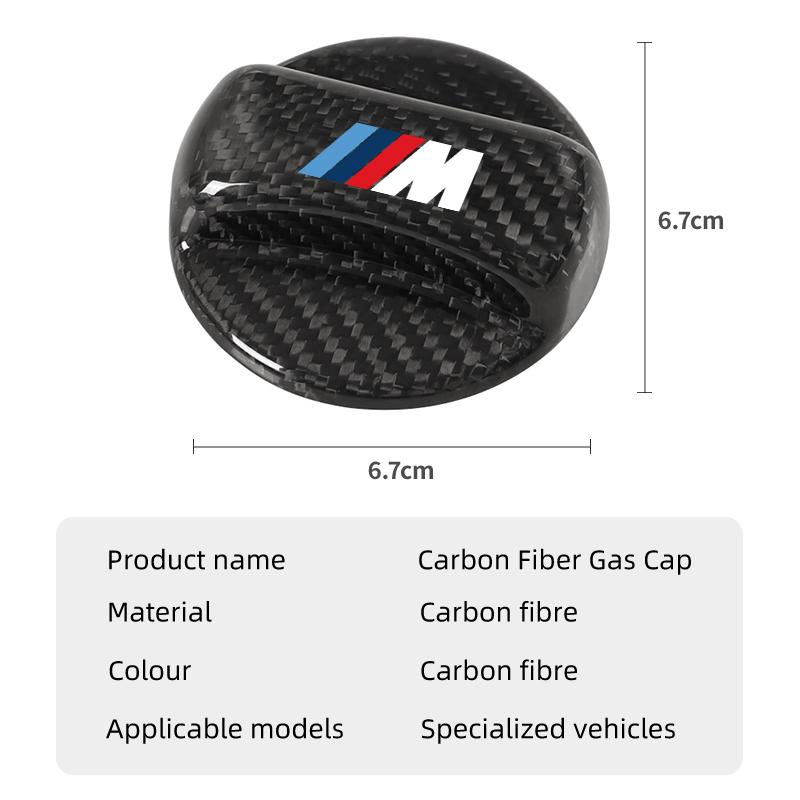 Car Carbon Fiber Fuel Tank Oil Cap Gas Cover Trim For BMW M E46 E90 E60 F30 F10 E39 E36 F20 G20 G30 E92 E87 E91 /Car Tire Valve CFHMV1