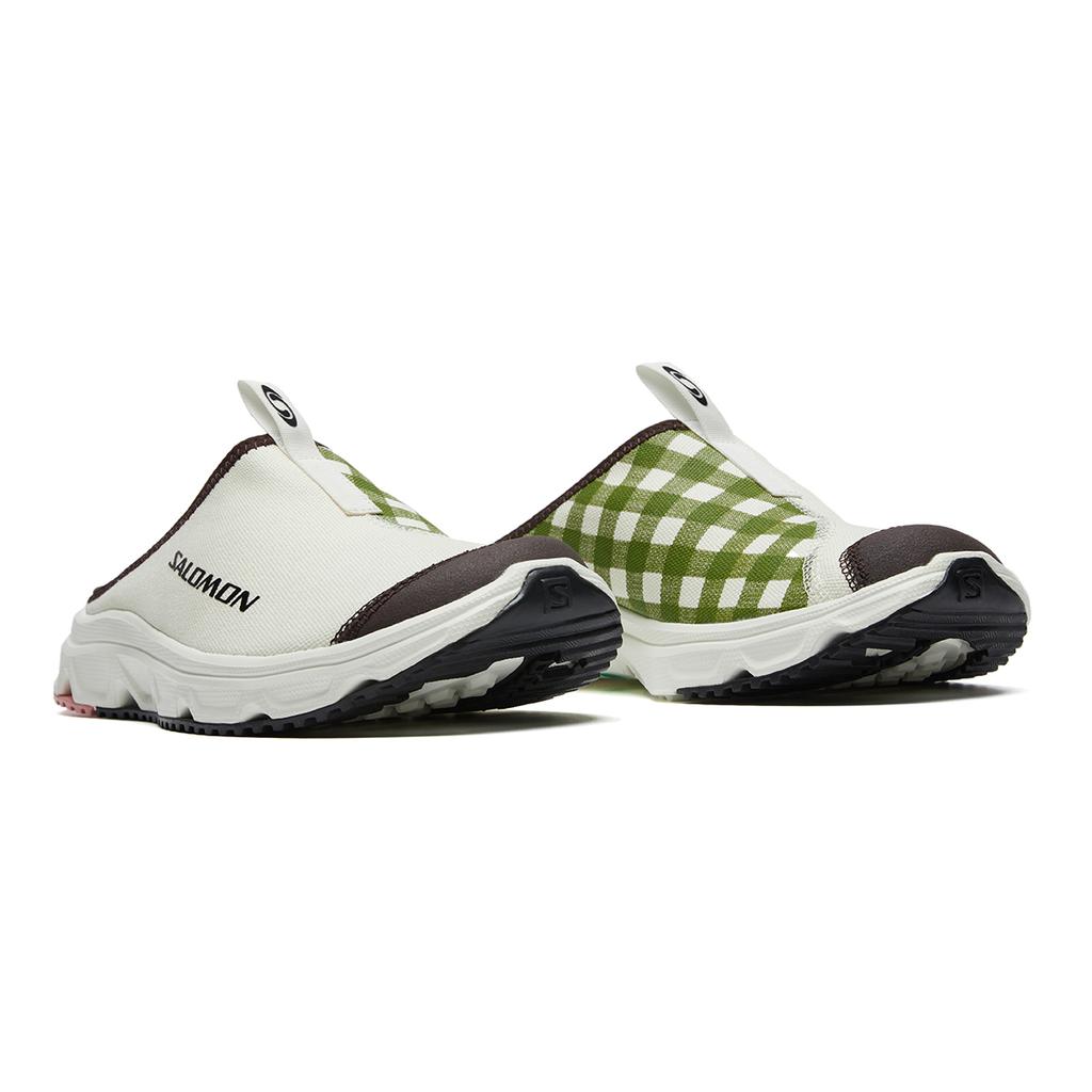 SALOMON RX Slide 3.0 Slip Resistant Quiet Closed Toe Slippers Unisex White Green 477569