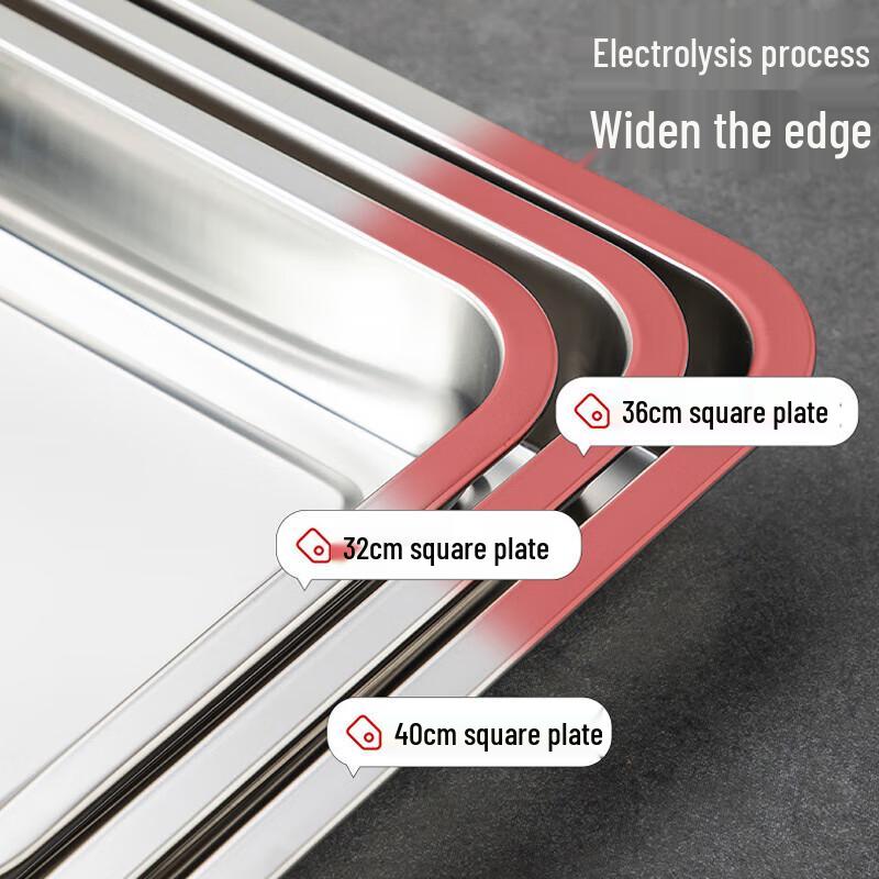 Xingfang Edelstahl Tiefe Quadratische Schale