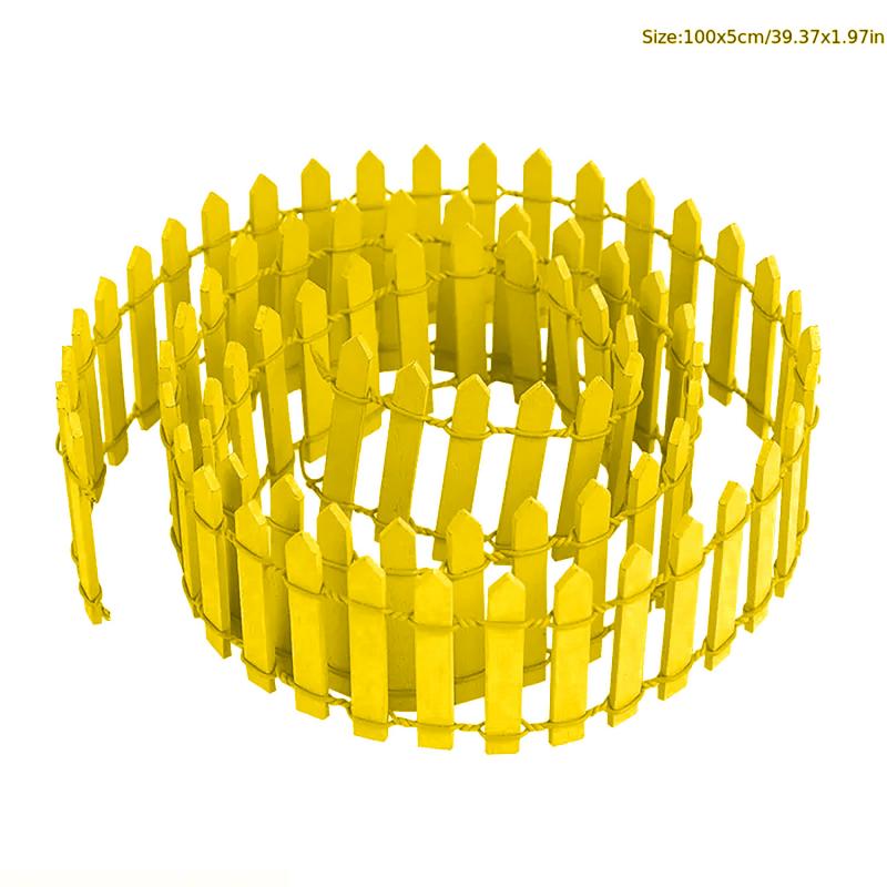 1Pc Mini Fence, Garden and Bonsai Decoration Fairy Tale Garden Fence Wooden Decoration, Handicraftproject Mini Picket Fence