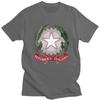 Custom Emblem Of Italy T Shirts Men 100 Cotton Tees Italian Flag Tshirt ShortSleeve Fashion Tshirt