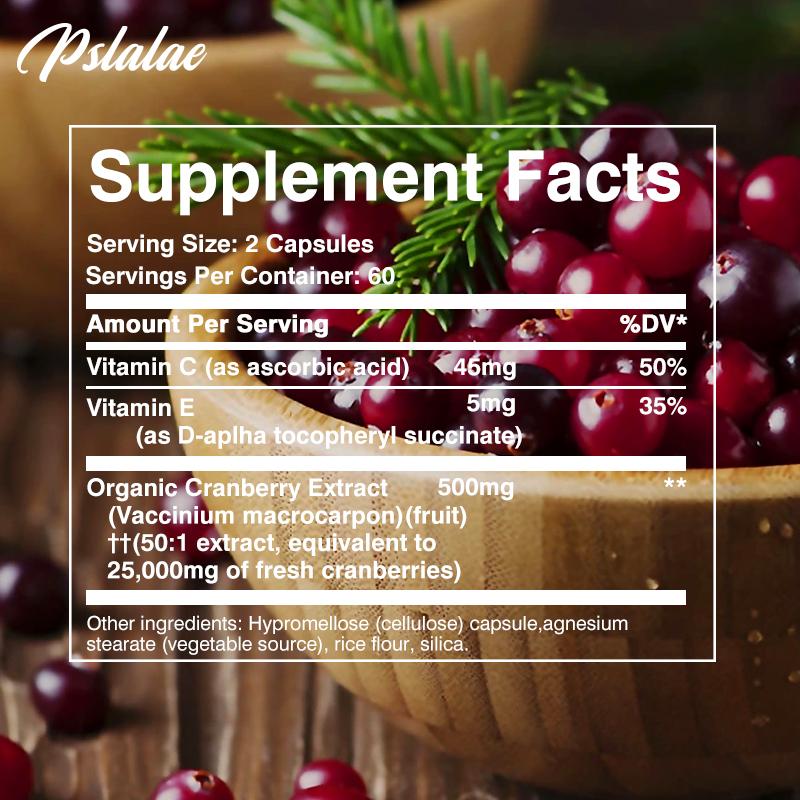 Pslalae - Cranberry Concentrate Vitamin C - 25,000 mg Benefits of Fresh Cranberries - Urinary Health