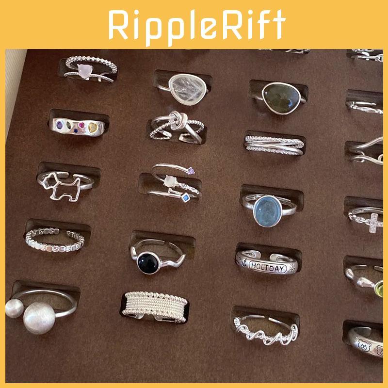 Silver Unique S925 Ring For Women Summer Collection Fashionable Geometric Design Luxury Lightweight