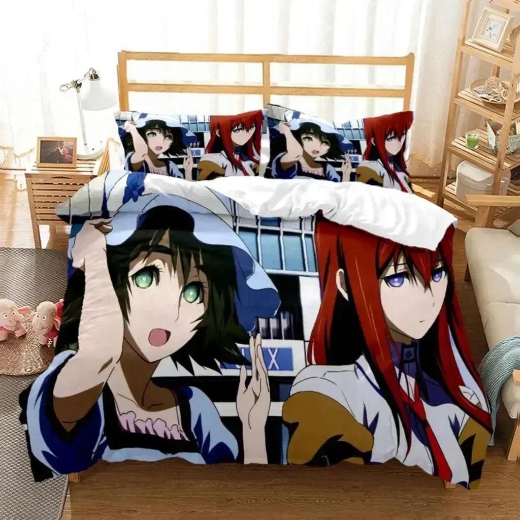 

Anime Steins Gate Kurisu Makise Printed Bed Set Duvet Cover Pillowcase Bedding Set Linen Sheet Quilt Cover Full Queen King Size 70x133cm 2pcs