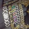 Bling Classic Miami Cuban Chain Luxury Diamond High Quality Necklace 16mm Wide Hip Pop Street Style For Men Women Daily Wear