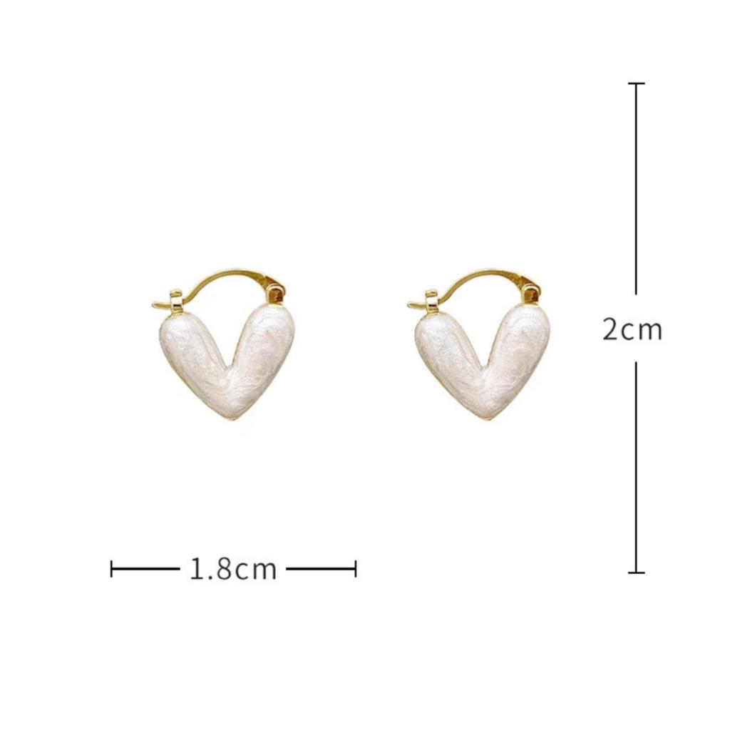 Kpop Sweet Minimalist Love Heart Drop Earrings for Women Wed Korean Fashion Elegant Earrings Aesthetic Piercing Ear Jewelry New