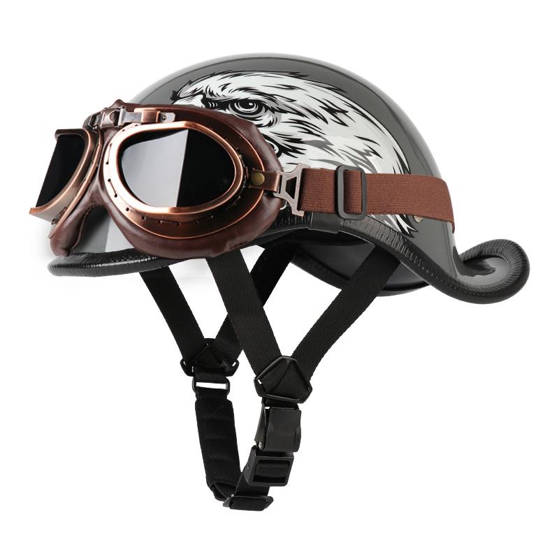 VGV Half helmet motorcycle helmet Electric Vehicle bike Riding Locomotive for Cruiser Retro Four seasons Unisex teenager child