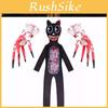 Siren Head Kid Black Cat Jumpsuit Cosplay Costume Bodysuit Halloween Party