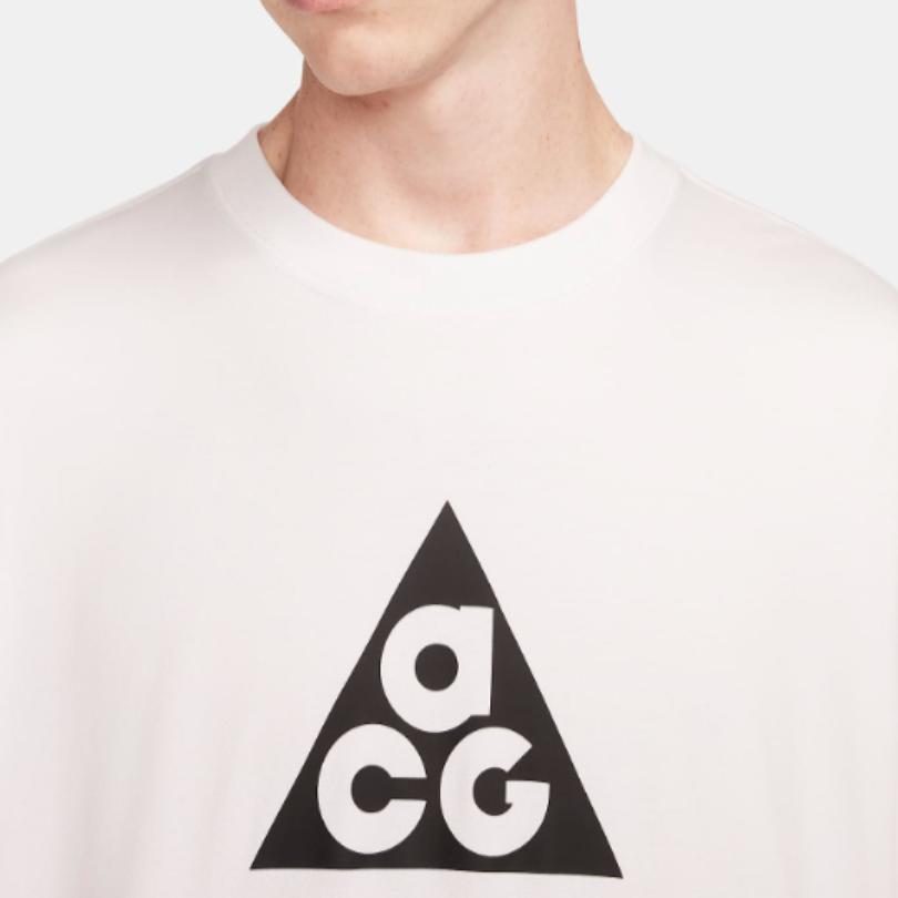 Nike ACG Letter Print Pattern Ribbed Loose Short Sleeve T-Shirt Men Tops White FQ3740-121