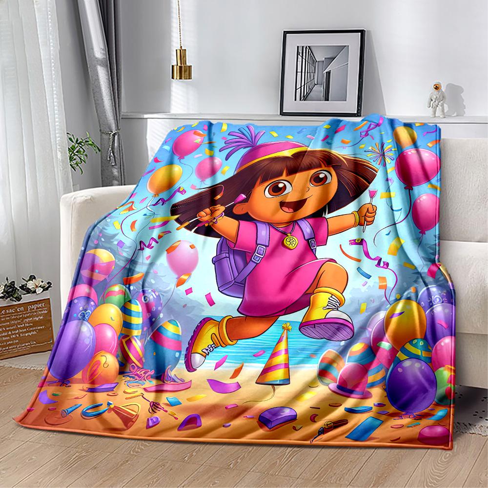 Dora Explorer Blanket Soft Warm Cozy Perfect for Livingroom Office Chair Office Four Seasons Multipurpose Warmthful Decor Gifts For Family Or Friends