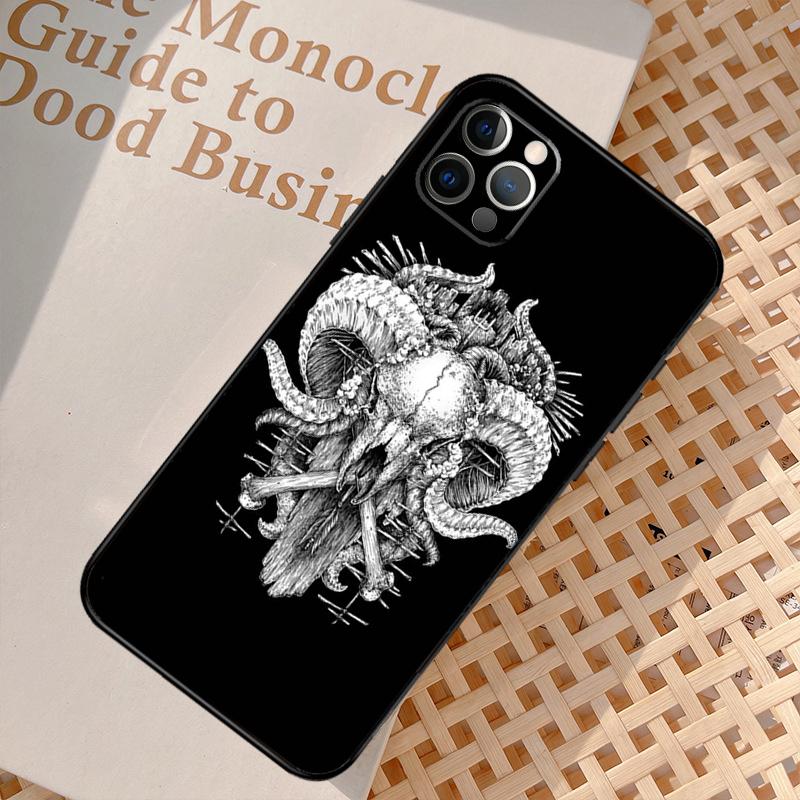 Gothic Witch Satan Phone Case For iPhone 17 Air 15 14 13 12 11 16 Pro Max 13 12 Mini 15 16 Plus 16e Cover Coque