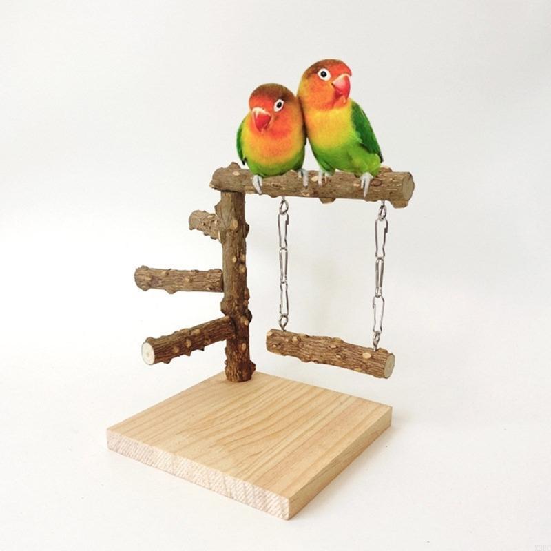Ladder Toy for Bird Perch Stand Grinding Scratchers Perch Swing Molar Chew Toy for Parrots Parakeets Toy Bird X3UC