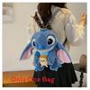 Soft Girls Cartoon Plush Backpack With Zipper Closure For Travel Casual